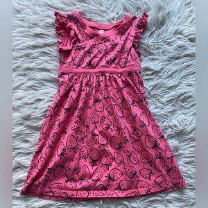 Tea Collection Pink Flutter Sleeve Sundress